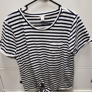 J. Crew front tie shirt